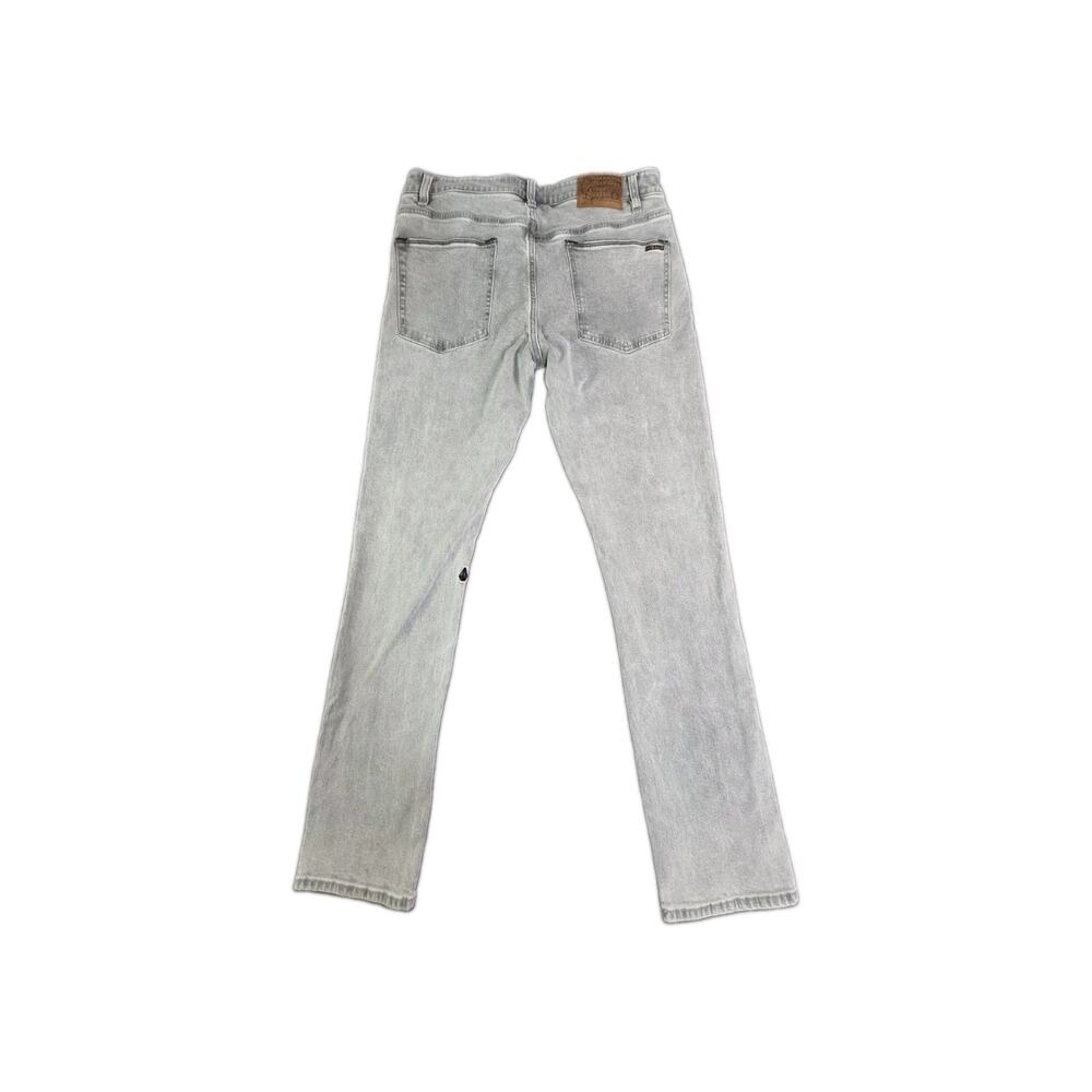 Volcom 2X4 Skinny Denim Jeans Mens Size 34 Gray Stretch Skate Street Wear C38-19 - Picture 8 of 11